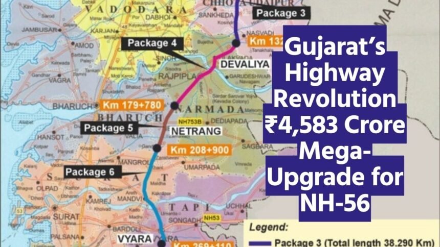 Gujarat’s Highway Revolution ₹4,583 Crore Mega-Upgrade for NH-56